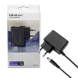Zasilacz sieciowy Qoltec wtyczkowy 6W | 6V | 1A | 5.5*2.1 Qoltec