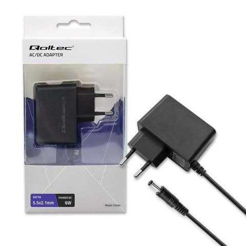 Zasilacz sieciowy Qoltec wtyczkowy 6W | 6V | 1A | 5.5*2.1 Qoltec Zasilacz sieciowy Qoltec wtyczkowy 6W | 6V | 1A | 5.5*2.1 Qoltec