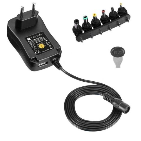 Zasilacz sieciowy Techly Uniwersalny Regulowany 3-12V 2.25A 27W USB 5V 1A Techly Zasilacz sieciowy Techly Uniwersalny Regulowany 3-12V 2.25A 27W USB 5V 1A Techly