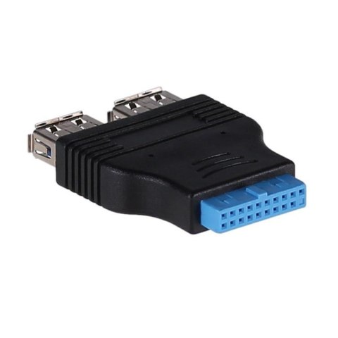 Adapter Akyga AK-CA-58 USB 3.0 19-pin (F) - 2x USB 3.0 Typu A (F) AKYGA