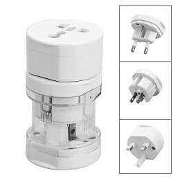 Adapter podróżny AC Akyga AK-AD-61 worldwide biały AKYGA