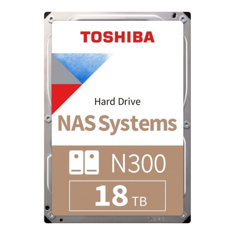 Dysk Toshiba N300 HDWG51JUZSVA 18TB 3,5" 7200 512MB SATA III NAS BULK Toshiba Dysk Toshiba N300 HDWG51JUZSVA 18TB 3,5" 7200 512MB SATA III NAS BULK Toshiba