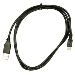 Kabel USB 2.0 Akyga AK-USB-03 USB A(M) - mini USB B(M) 5-pin 1.8m czarny AKYGA