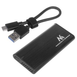 Obudowa dysku Maclean, SSD M.2, NVMe (PCIe), NGFF (SATA), USB 3.1, rozmiary 2230/2240/2260/2280, aluminiowa obudowa, MCE443 Maclean
