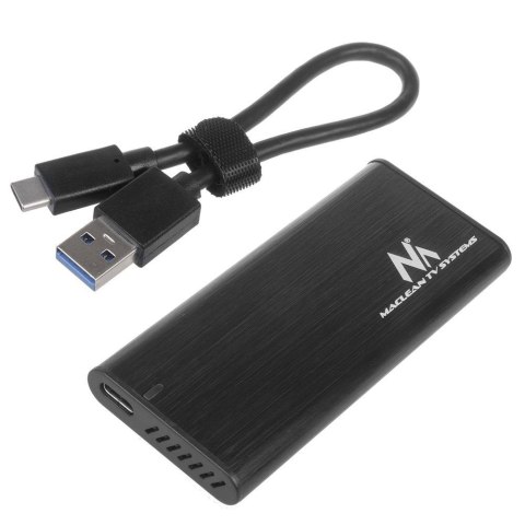 Obudowa dysku Maclean, SSD M.2, NVMe (PCIe), NGFF (SATA), USB 3.1, rozmiary 2230/2240/2260/2280, aluminiowa obudowa, MCE443 Maclean Obudowa dysku Maclean, SSD M.2, NVMe (PCIe), NGFF (SATA), USB 3.1, rozmiary 2230/2240/2260/2280, aluminiowa obudowa, MCE443 Maclean