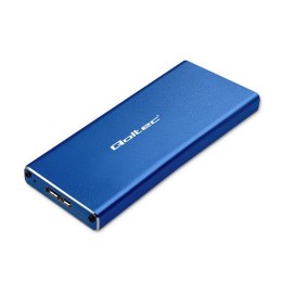 Obudowa/kieszeń Qoltec na dysk M.2 SSD | SATA | NGFF | USB 3.0 | Super speed 5Gb/s | 2TB | Niebieski Qoltec