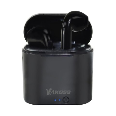 Słuchawki z mikrofonem VAKOSS SK-832BK Bluetooth, douszne, ze stacją dokującą, czarne Vakoss