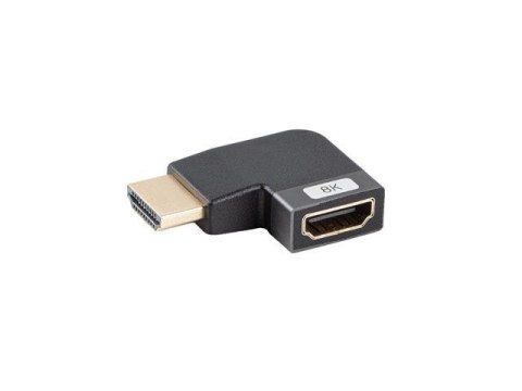 Adapter Lanberg HDMI(F)->HDMI(F) 8K kątowy lewo aluminimum srebrny LANBERG Adapter Lanberg HDMI(F)->HDMI(F) 8K kątowy lewo aluminimum srebrny LANBERG