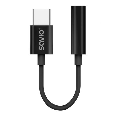 Adapter audio Savio AK-74 USB-C Jack 3,5mm czarny Savio Adapter audio Savio AK-74 USB-C Jack 3,5mm czarny Savio