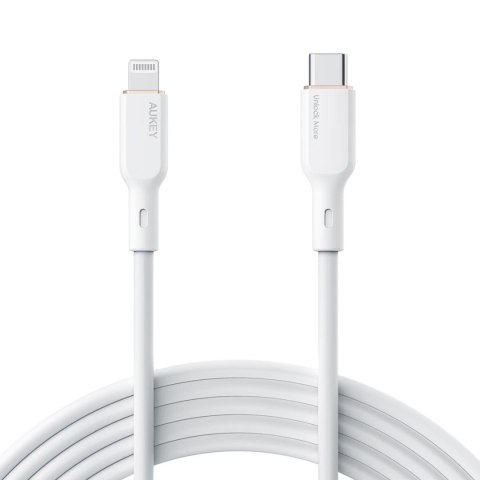 Kabel Aukey CB-SCL2 USB-C Lightning MFi 27W silikon 1,8m Aukey Kabel Aukey CB-SCL2 USB-C Lightning MFi 27W silikon 1,8m Aukey