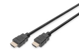 Kabel DIGITUS połączeniowy HDMI 2.0 Premium High Speed Ethernet 4K60Hz UHD HDMI A/HDMI A M/M czarny 1m Digitus