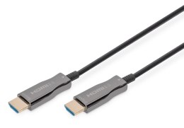 Kabel DIGITUS połączeniowy hybrydowy AOC HDMI 2.0 Premium High Speed Ethernet 4K60Hz UHD HDMI A/HDMI A M/M czarny 30m Digitus