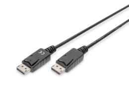 Kabel DisplayPort DIGITUS z zatrzaskami 1080p 60Hz FHD Typ DP/DP M/M czarny 1m Digitus