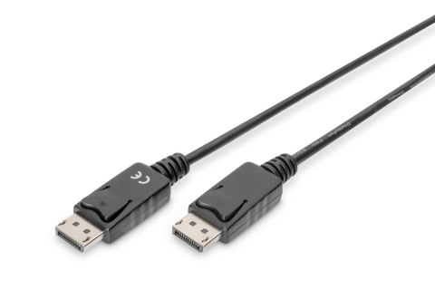 Kabel DisplayPort DIGITUS z zatrzaskami 1080p 60Hz FHD Typ DP/DP M/M czarny 2m Digitus Kabel DisplayPort DIGITUS z zatrzaskami 1080p 60Hz FHD Typ DP/DP M/M czarny 2m Digitus