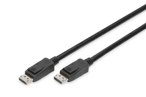 Kabel DisplayPort DIGITUS z zatrzaskami 8K 30Hz UHD Typ DP/DP M/M czarny 1m Digitus Kabel DisplayPort DIGITUS z zatrzaskami 8K 30Hz UHD Typ DP/DP M/M czarny 1m Digitus