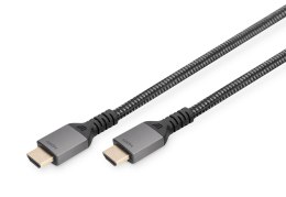 Kabel HDMI 2.1 DIGITUS PREMIUM połączeniowy Ultra HighSpeed 8K60Hz UHD Typ HDMI A/A M/M czarny 1m Digitus