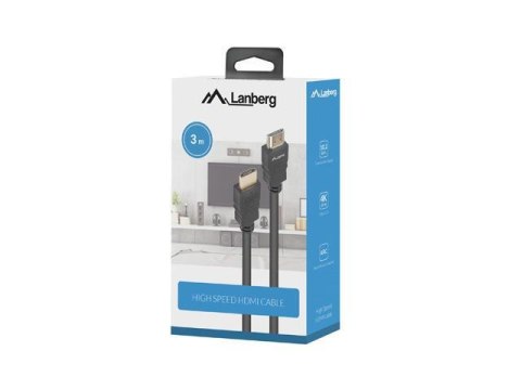 Kabel HDMI Lanberg M/M v1.4 CCS 3m czarny Box LANBERG Kabel HDMI Lanberg M/M v1.4 CCS 3m czarny Box LANBERG