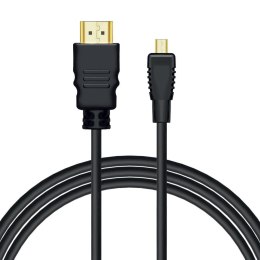 Kabel HDMI - micro HDMI Savio CL-40/M 2m czarny, złote k. v1.4 Savio