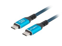 Kabel Lanberg USB-C M/M USB4 1,5m 240W 8K 60Hz czarno-niebieski LANBERG