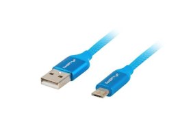 Kabel USB 2.0 Lanberg Premium micro BM-AM 1,8m QC 3.0 niebieski LANBERG