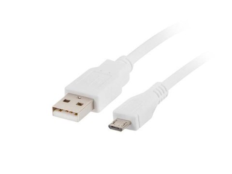 Kabel USB 2.0 Lanberg micro AM-MBM5P 1,8m biały LANBERG Kabel USB 2.0 Lanberg micro AM-MBM5P 1,8m biały LANBERG