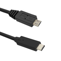 Kabel USB Qoltec 3.1 typ C męski Micro USB 2.0 B męski 1,2m Qoltec