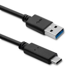 Kabel USB Qoltec 3.1 typ C męski | USB 3.0 A męski | 1.8m | Czarny Qoltec