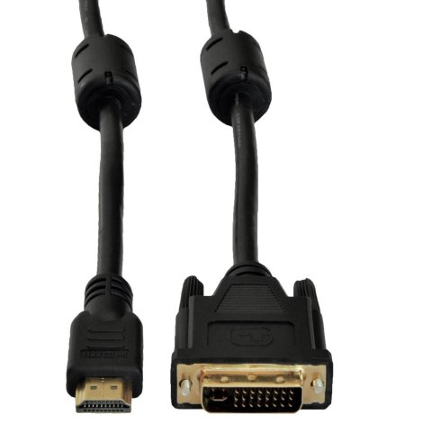 Kabel adapter Akyga AK-AV-13 DVI-D (M) (24+1) - HDMI (M) 3m czarny AKYGA Kabel adapter Akyga AK-AV-13 DVI-D (M) (24+1) - HDMI (M) 3m czarny AKYGA