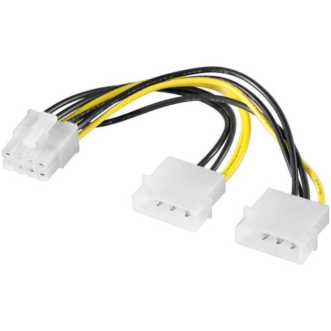 Kabel adapter Akyga AK-CA-29 2x Molex (M) - PCI-Express 8 pin (M) 0,15m AKYGA Kabel adapter Akyga AK-CA-29 2x Molex (M) - PCI-Express 8 pin (M) 0,15m AKYGA