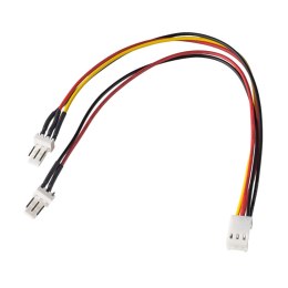 Kabel adapter Akyga AK-CA-52 3-pin (F) - 2x 3-pin (M) 0,15m AKYGA
