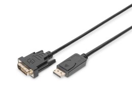 Kabel adapter DIGITUS DisplayPort z zatrzaskiem 1080p 60Hz FHD Typ DP/DVI-D (24+1) M/M 2m Digitus