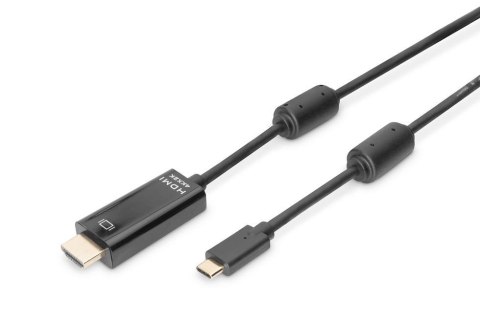 Kabel adapter DIGITUS USB 3.1 Gen 1 SuperSpeed+ Typ USB C/HDMI M/M czarny 5m Digitus Kabel adapter DIGITUS USB 3.1 Gen 1 SuperSpeed+ Typ USB C/HDMI M/M czarny 5m Digitus