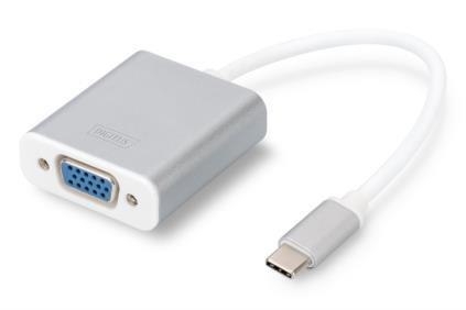 Kabel adapter DIGITUS VGA 1080p FHD na USB 3.0 Typ C, aluminiowy Digitus