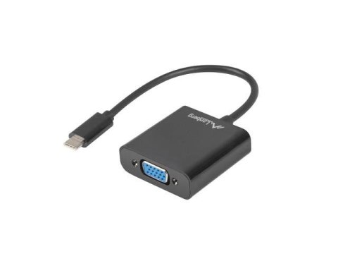 Kabel adapter Lanberg USB type-C(M) - VGA(F) 0,15m czarny LANBERG Kabel adapter Lanberg USB type-C(M) - VGA(F) 0,15m czarny LANBERG