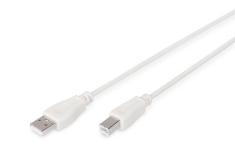 Kabel drukarkowy DIGITUS USB 2.0 A/M - B/M, 1,8m beżowy Digitus Kabel drukarkowy DIGITUS USB 2.0 A/M - B/M, 1,8m beżowy Digitus