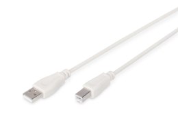 Kabel drukarkowy DIGITUS USB 2.0 A/M - B/M, 3m beżowy Digitus