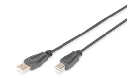 Kabel drukarkowy USB DIGITUS 2.0 A/M - USB B/M, 1,8m, miedź, czarny Digitus