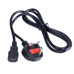Kabel zasilający Akyga AK-AG-01A brytyjski CCA BS 1363 (Typ G) / IEC C13 1,5 m UK AKYGA