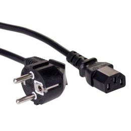 Kabel zasilający Akyga AK-PC-05A CEE 7/7 - IEC C13 250V/50Hz 10A 5m czarny AKYGA