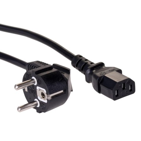Kabel zasilający Akyga AK-PC-06A CEE 7/7 - IEC C13 250V/50Hz 10A 3m czarny AKYGA Kabel zasilający Akyga AK-PC-06A CEE 7/7 - IEC C13 250V/50Hz 10A 3m czarny AKYGA