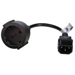 Kabel zasilający Akyga AK-PC-10A IEC C14 CEE 7/4 250V/50Hz 0,15m AKYGA