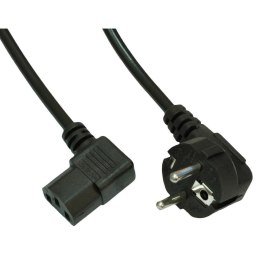 Kabel zasilający Akyga AK-PC-12A CEE 7/7 - IEC C13 kątowy 250V 10A 3m AKYGA