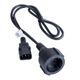 Kabel zasilający Akyga AK-PC-13A CCA CEE 7/3 / IEC C14 1 m AKYGA