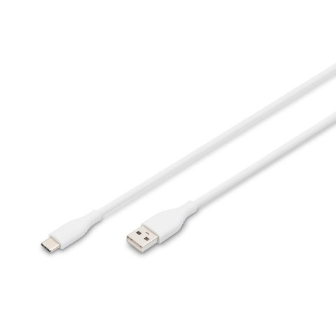 Kabel zasilający DIGITUS silikonowy USB-A - USB-C, USB 2.0 60W, 2m biały Digitus
