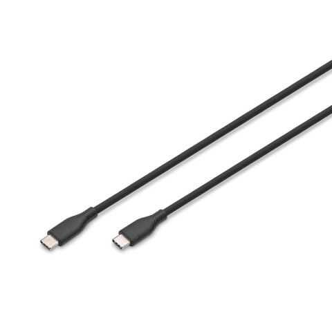 Kabel zasilający DIGITUS silikonowy USB-C - USB-C, USB 2.0 60W, 0,5m czarny Digitus Kabel zasilający DIGITUS silikonowy USB-C - USB-C, USB 2.0 60W, 0,5m czarny Digitus