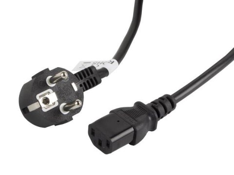Kabel zasilający Lanberg CEE 7/7 -> IEC 320 C13 3m VDE czarny LANBERG