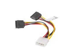 Kabel zasilający Lanberg Molex(M) -> 2x SATA(F) 0,15m LANBERG