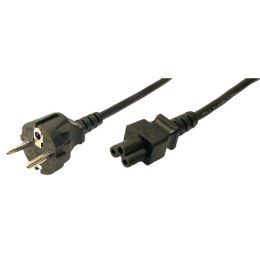Kabel zasilający LogiLink CP093 Schuko > C5 koniczynka VDE czarny 1,8m LogiLink