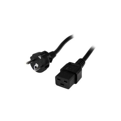 Kabel zasilający Manhattan IEC320 Schuko / C19 16A 2,5m czarny Manhattan