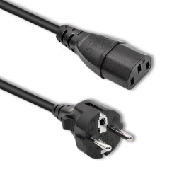 Kabel zasilający Qoltec IEC C13/SCHUKO | 3x0.75mm2 | 1.8m Qoltec